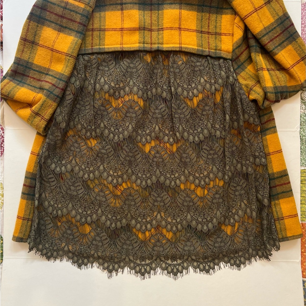 Sundance size 4 shacket, wool & lace coat jacket.
